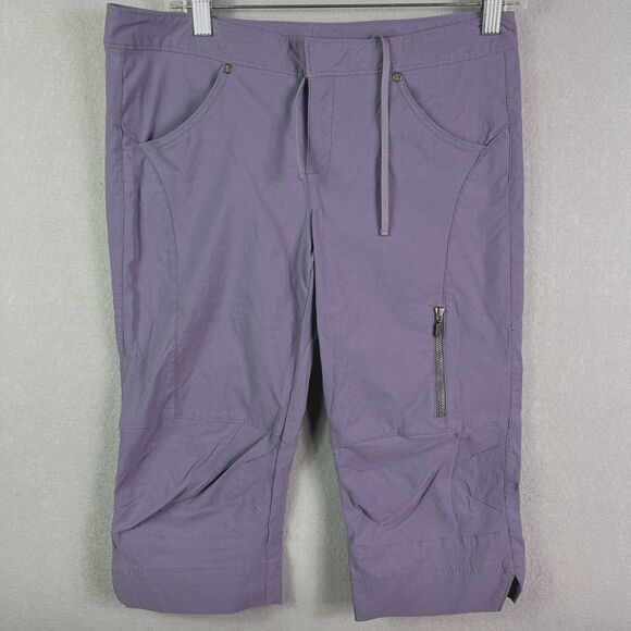 Athleta Womens Commuter Capris Pants Womens 8 Nylon Bermuda 32x18 Purple 819692 - Picture 1 of 16